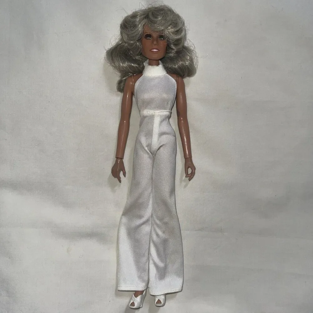 VTG 1975 Farrah Fawcett 12” Doll Mego Jumpsuit And Heels